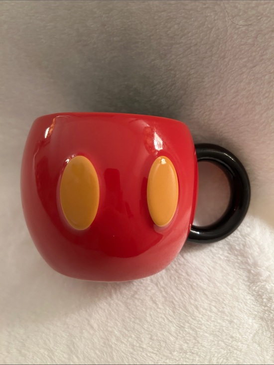 Disney Other - Disney Mickey Mouse Red Pants Mug with Yellow buttons. Black Handle